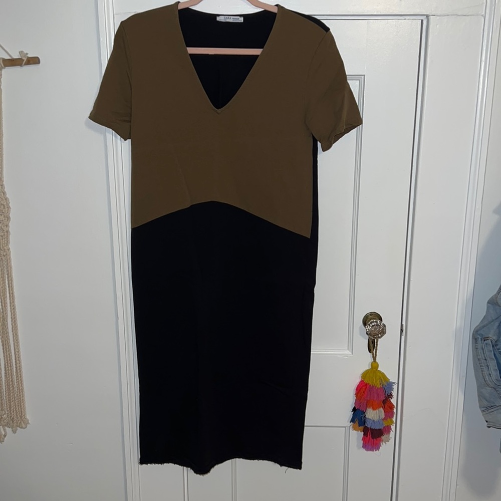Zara two tone midi dress